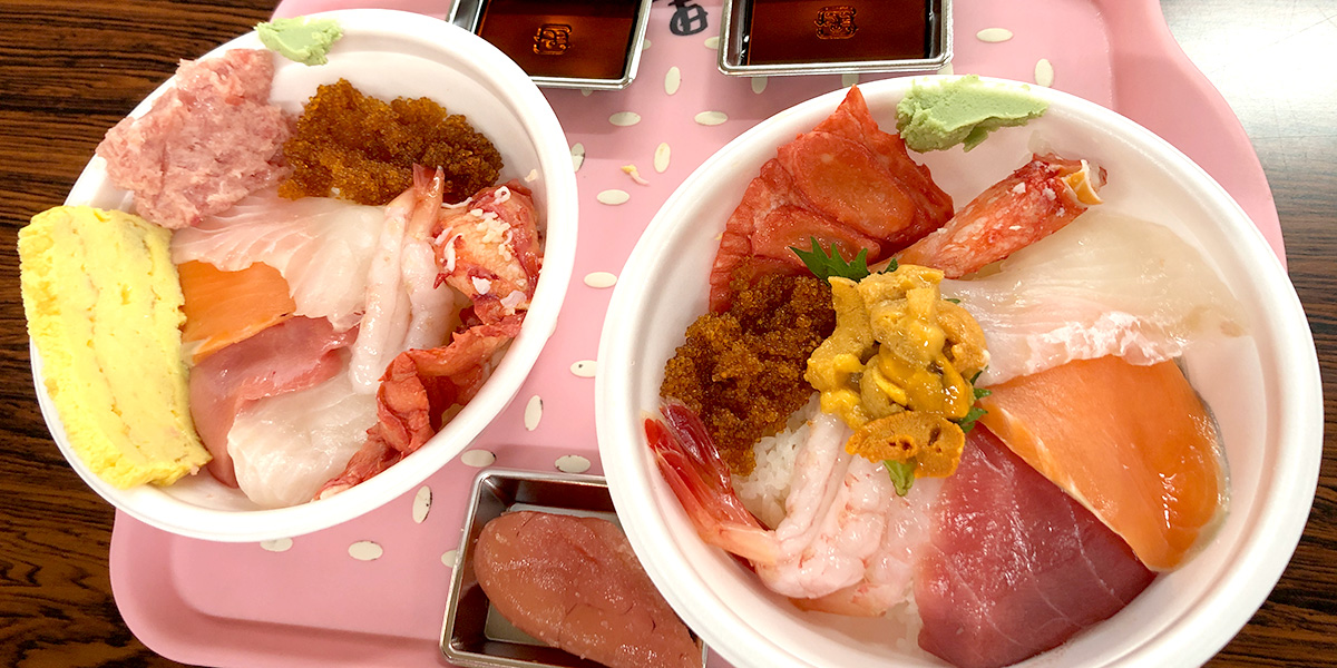 釧路駅近くの和商市場で名物「勝手丼」を楽しく美味しく